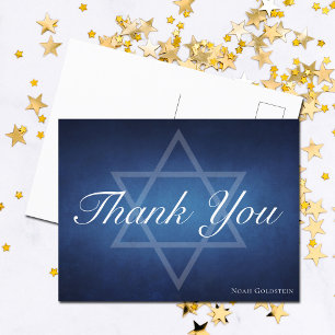 Carte Postale Étoile de David Bar Mitzvah Cadeau Personnalisé Ju