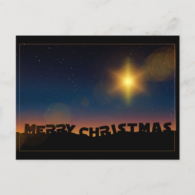 Carte Postale Étoile de Noël avec message (Devant)