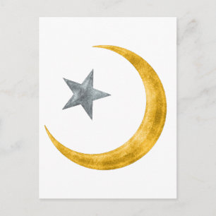 Carte Postale Étoile et croissant