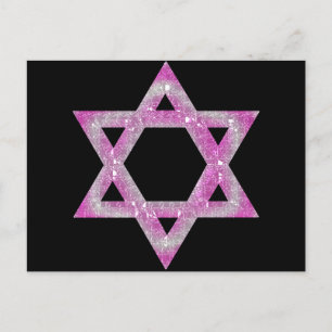 Carte Postale Étoile juive violette de David Design