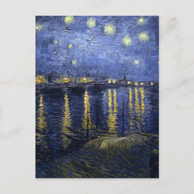 Carte Postale étoile starry-night-1888- de Van Gogh (Devant)