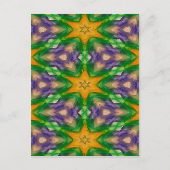 Carte Postale Étoiles de Mardi Gras (Devant)