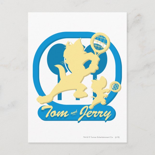 Carte Postale Étoiles de tennis Tom et Jerry 3 (Devant)