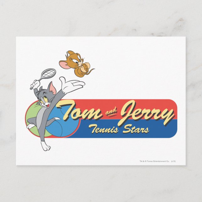Carte Postale Étoiles de tennis Tom et Jerry 6 (Devant)