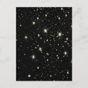 CARTE POSTALE ÉTOILES D'ESPACE NOIR ARRIÈRE - PLANS WALLPAPERS C