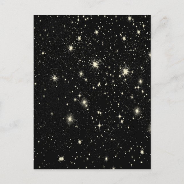 CARTE POSTALE ÉTOILES D'ESPACE NOIR ARRIÈRE - PLANS WALLPAPERS C (Devant)