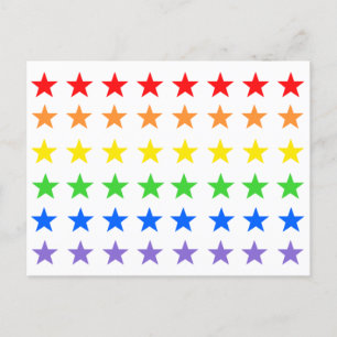 Carte Postale étoiles Rainbow