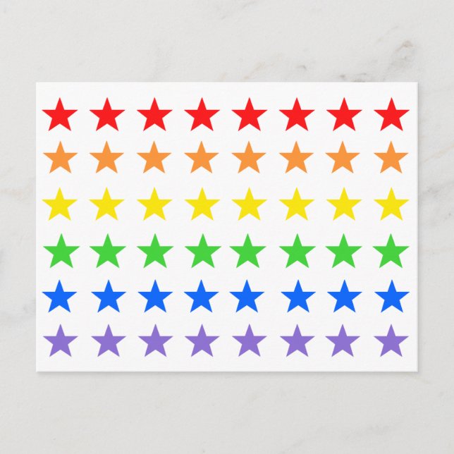 Carte Postale étoiles Rainbow (Devant)