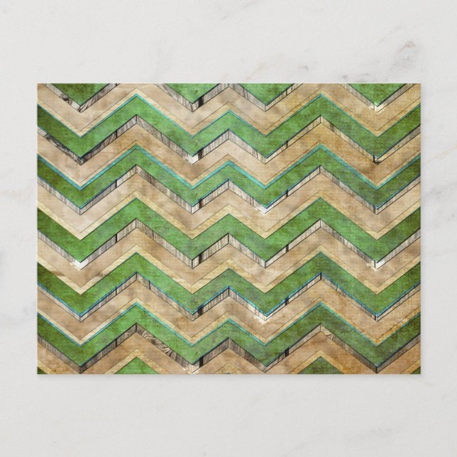 Carte Postale Étonnant cool chevron zigzag motif (Devant)