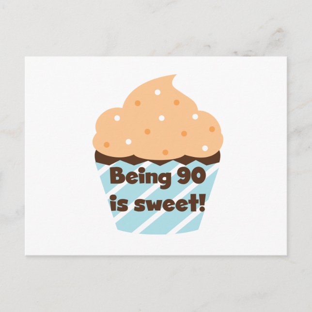 Carte Postale Etre 90 est Sweet Birthday T-shirts et cadeaux (Devant)