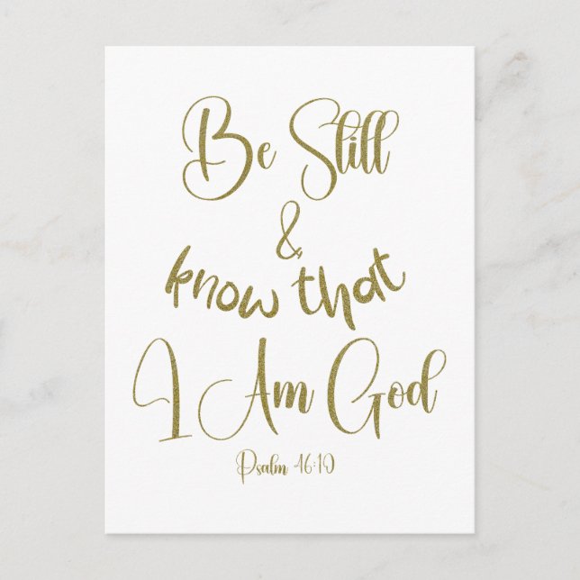 Carte Postale Être encore KJV Bible Verse (Devant)