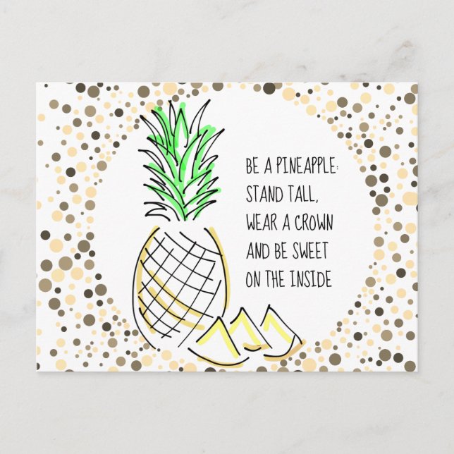 Carte Postale Être un ananas (Devant)