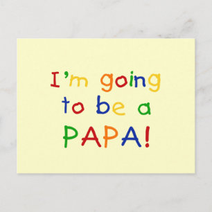 Carte Postale Être un Papa - Couleurs primaires