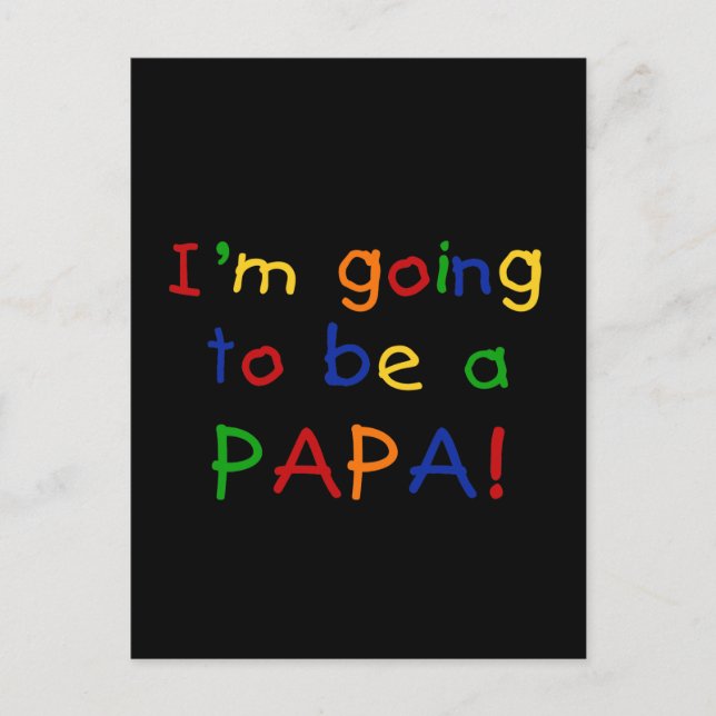 Carte Postale Être un Papa - Couleurs primaires (Devant)