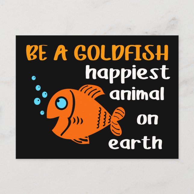 Carte Postale Être un poisson rouge Citation de motivation de fo (Devant)