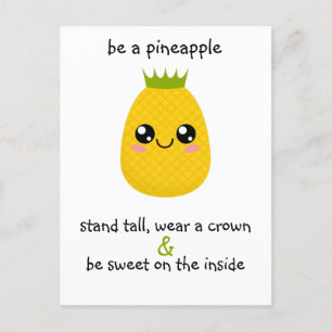 Carte Postale Être une motivation ananas