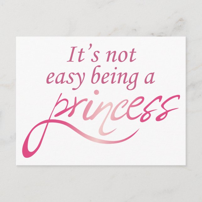 Carte Postale Être une princesse (Devant)