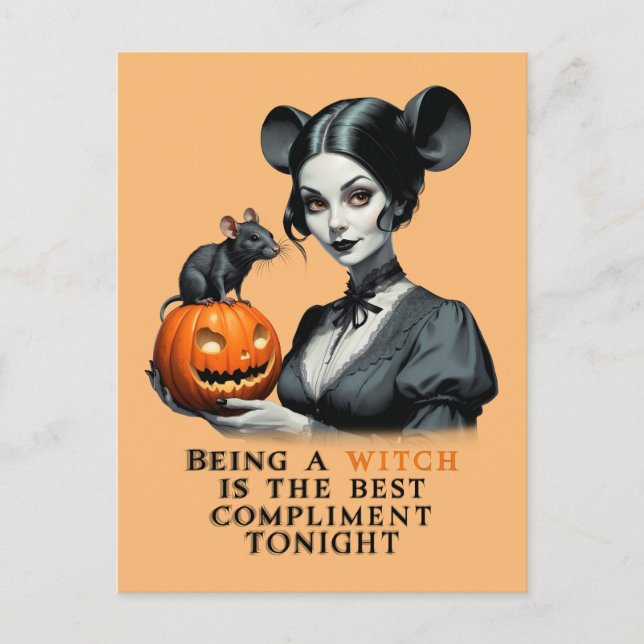 Carte Postale Être une sorcière est le meilleur compliment ce so (Devant)
