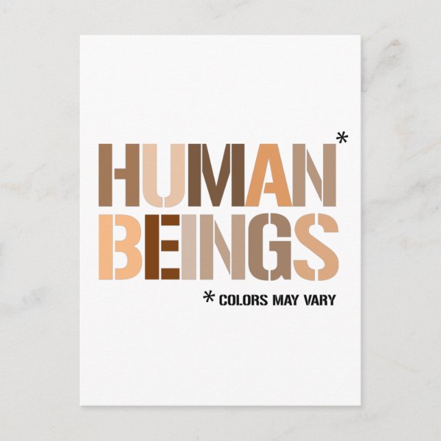 Carte Postale ÊTRES HUMAINS : Les couleurs peuvent varier (Devant)
