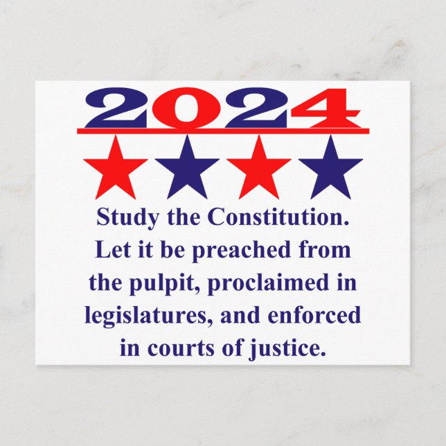 Carte Postale Étude De La Constitution - Citation Politique (Devant)