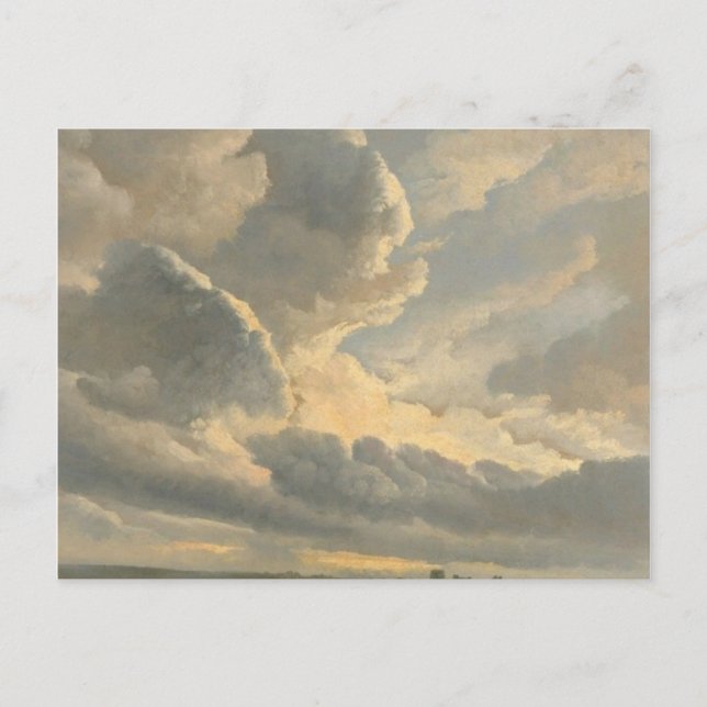 Carte Postale Étude des nuages avec un coucher du soleil près de (Devant)