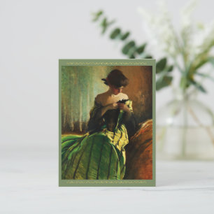 Carte Postale Étude en noir et vert par John White Alexander