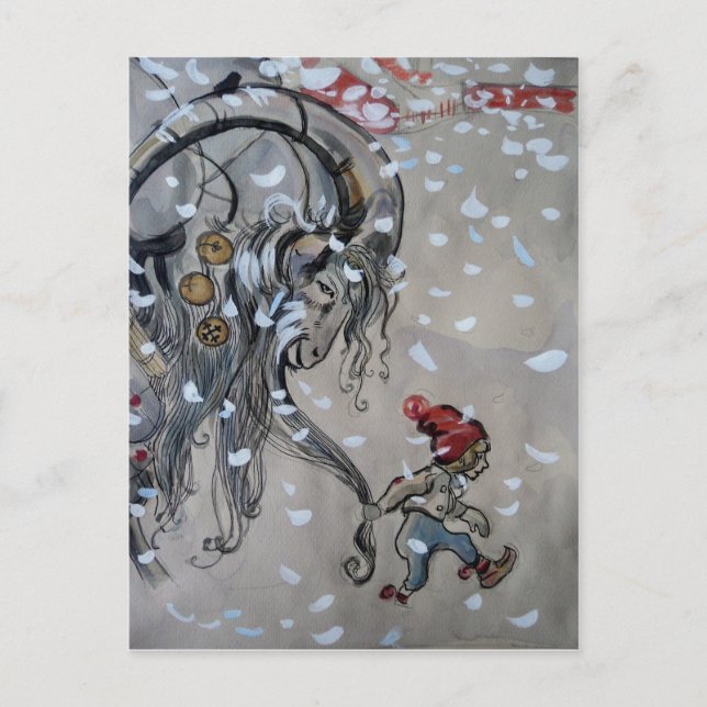 Carte Postale Étude Julbacken (Yule Goat) 1911 (Devant)