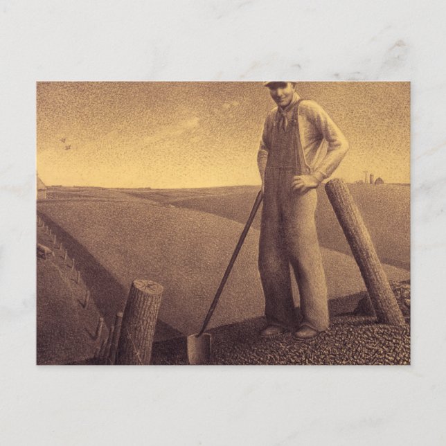 Carte Postale Étude pour Au printemps, 1939 par Grant Wood (Devant)