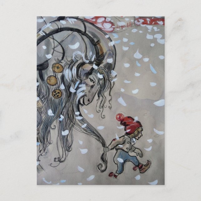 Carte Postale Étude pour Julbacken  (Bouquetin de Yule) 1911 (Devant)