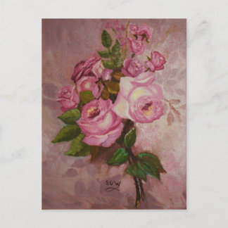 Carte Postale Étude rose