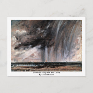 Carte Postale Étude Sur Le Mer Avec Nuage De Pluie Par Le Consta