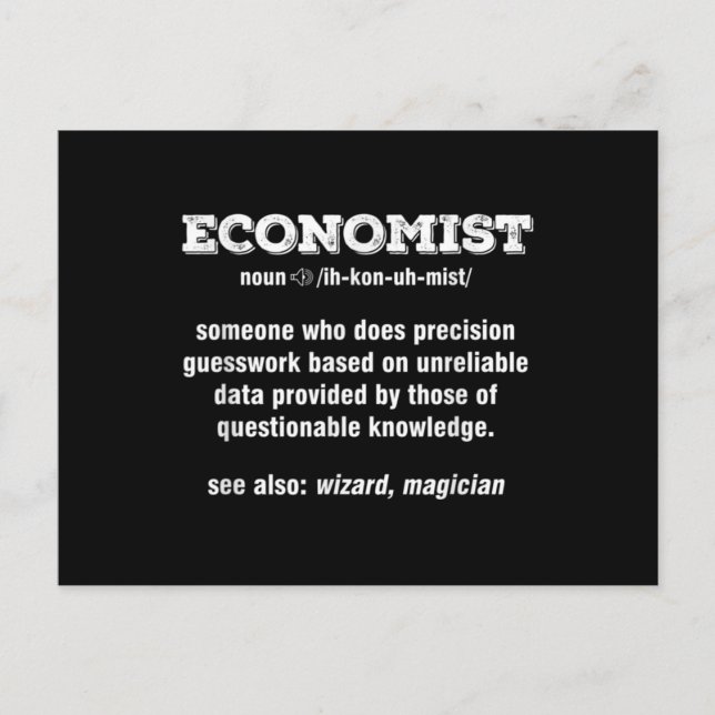 Carte Postale Étudiant en économie Enseignant fiscaliste Économi (Devant)
