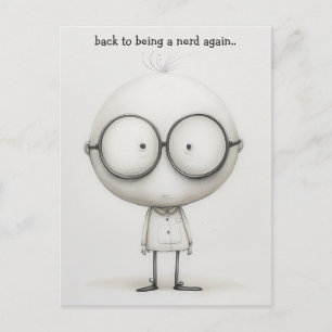 Carte Postale Étudiant nerd