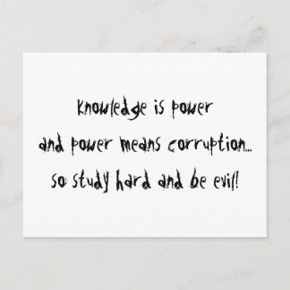 Carte Postale Étudier dur