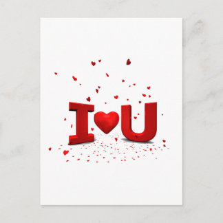 Carte Postale Eu te amo - Je vous aime