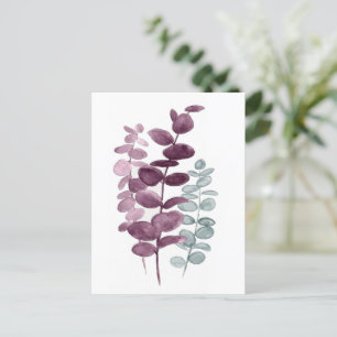 Carte postale - Eucalyptus Aquarelles Indigo/Vert