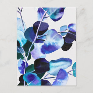Carte Postale Eucalyptus gomme Feuille aquarelle art