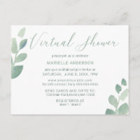 Eucalyptus Green Watercolor moderne Douche virtuel
