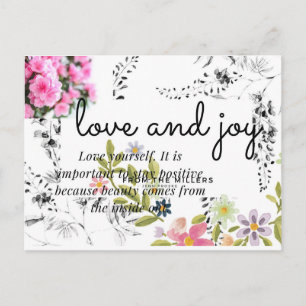 Carte Postale Eucalyptus verdoyant, Encre noire, Elopement Maria