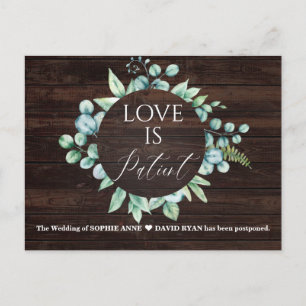 Carte Postale Eucalyptus Wreath Love Is Patient Mariage Update