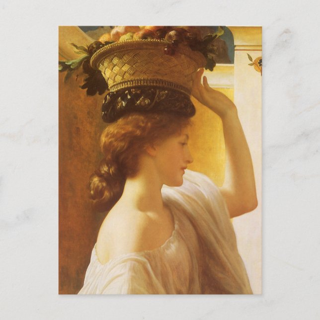 Carte Postale Eucharis - Fille avec un panier de fruits de Leigh (Devant)
