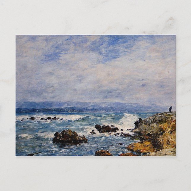 Carte Postale Eugene Boudin : Antibes, la pointe de l'Îlot (Devant)