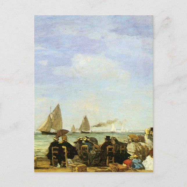 Carte Postale Eugene Boudin Beach À Trouville (Devant)