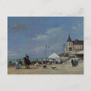 Carte Postale Eugene Boudin - La plage de Trouville