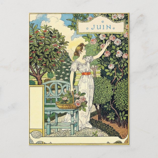 Carte Postale Eugène Grasset juin (Devant)