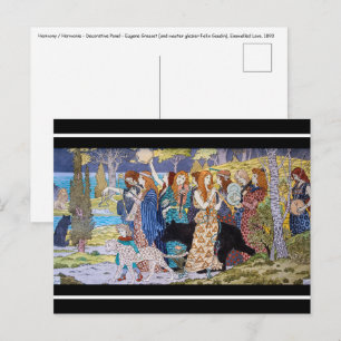 Carte Postale Eugene Grasset - Panneau décoratif Harmony