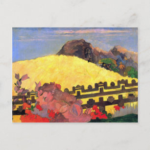 Carte Postale Eugène Henri Paul Gauguin - Il y a le temple