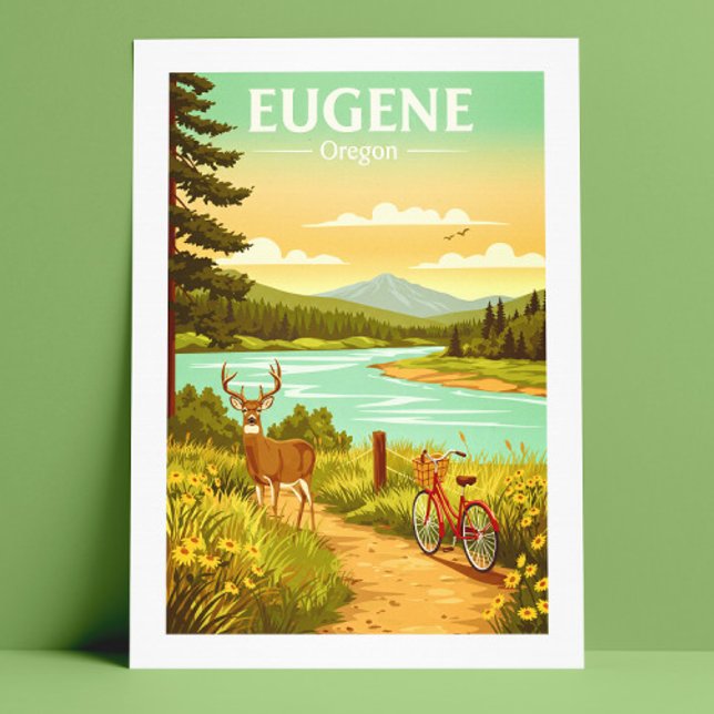 Carte Postale Eugene Oregon vintage (Créateur téléchargé)