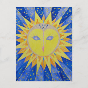 Carte Postale Eule Sun Owl