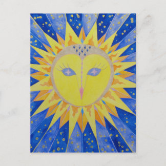 Carte Postale Eule Sun Owl